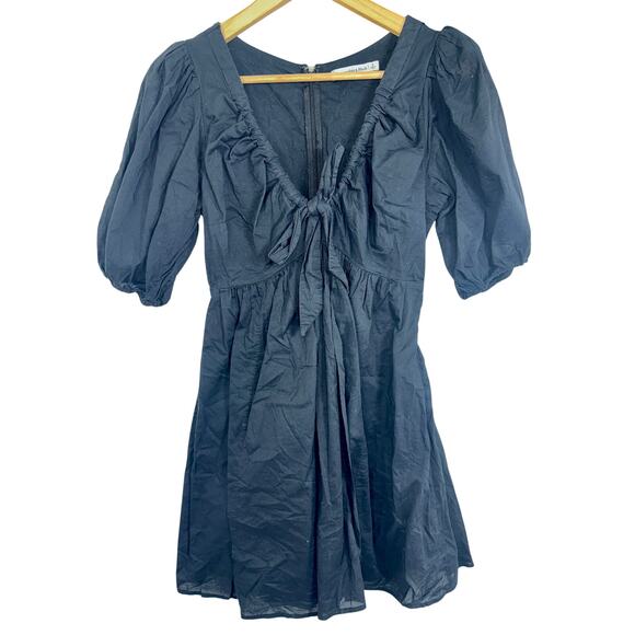 Abercrombie & Fitch Dresses & Skirts - Abercrombie & Fitch Black Cotton Puff Sleeve Babydoll Mini Dress Womens Size S